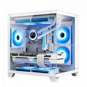 Кейс Huntkey S900 Aquiarium Micro White (No Fan)